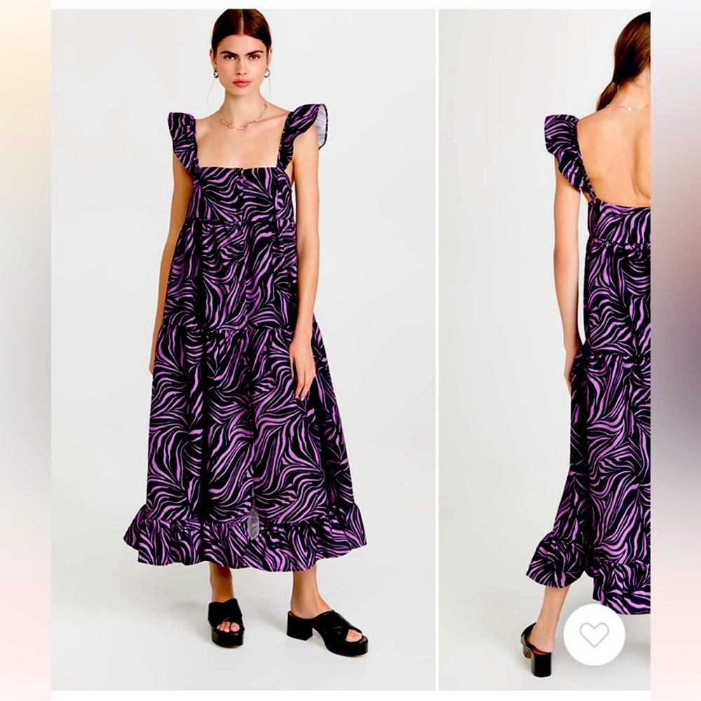 En Saison Purple and Black Maxi/Midi Dress